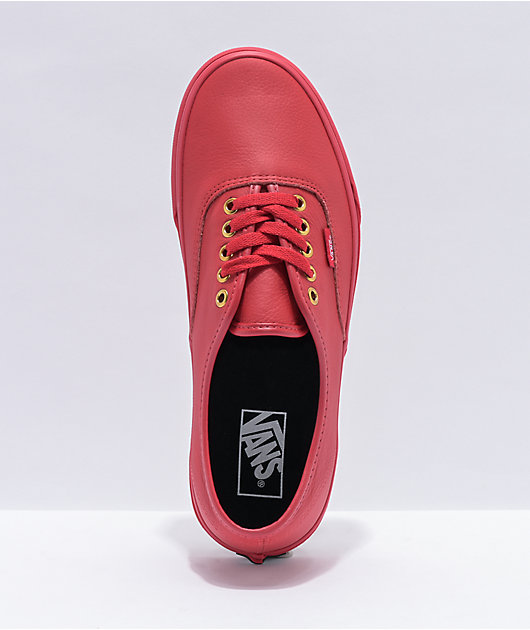 vans red authentic shoes
