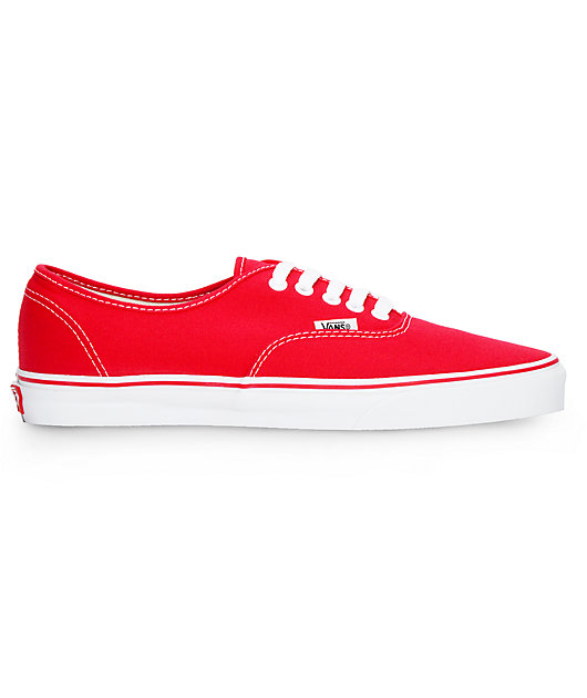 Vans Authentic Red Skate Shoes