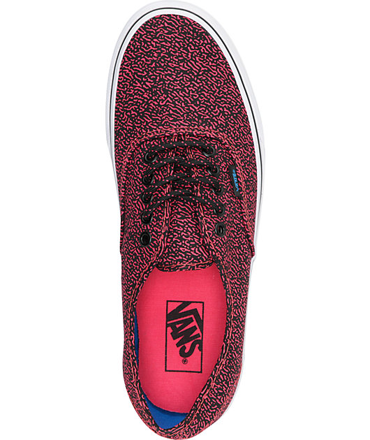 Vans Authentic Speckle Rouge Red Skate Shoes | Zumiez