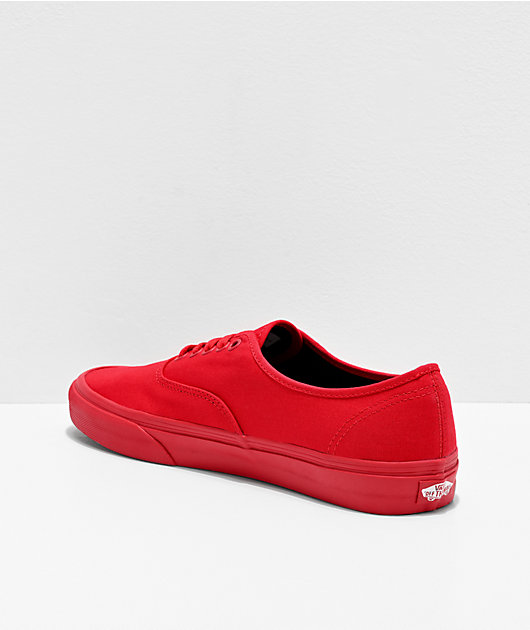 vans all red authentic