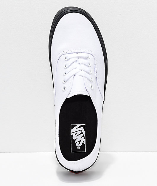 Vans zapatos de skate en blanco con negra