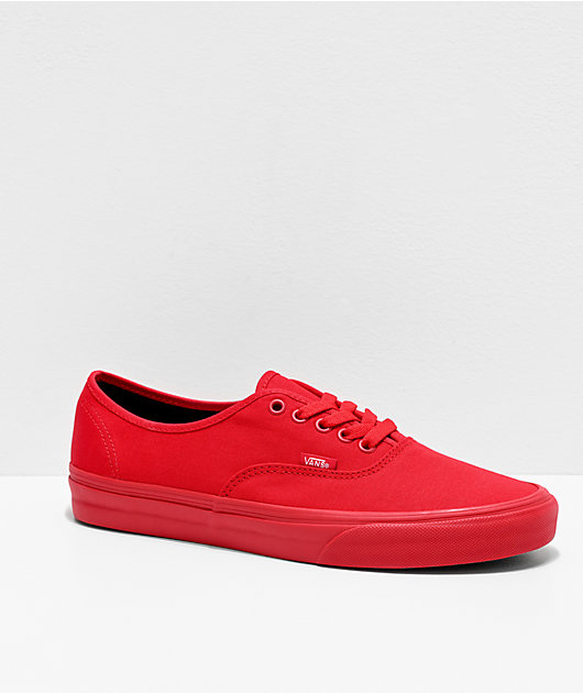Vans Authentic zapatos de skate rojos y negros | Zumiez