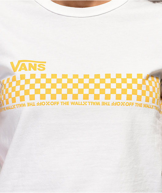 yellow checkered vans shirt