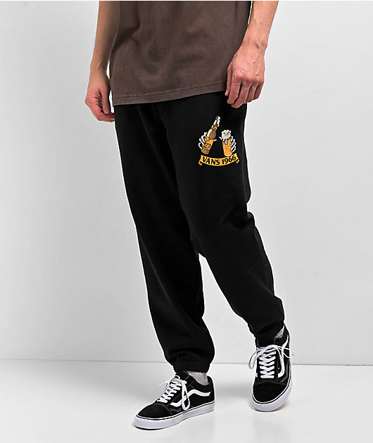 Vans Beer Skull Relaxed Black Sweatpants Zumiez