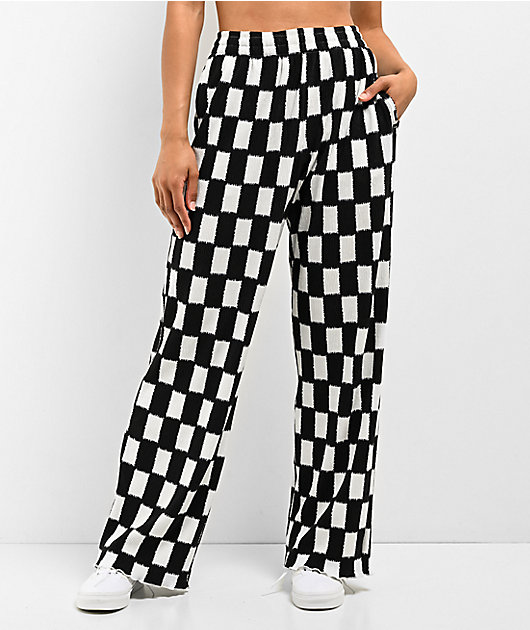 house on the hill pants（checker）　90 Vans Benton Checker Easy Pants | Zumiez