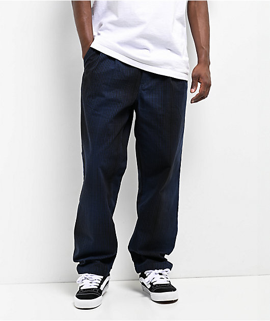 BLACK LOOSE CHINO PANTS 2844P チノパン Vans Black & Blue Loose Fit Chino Pants | Zumiez