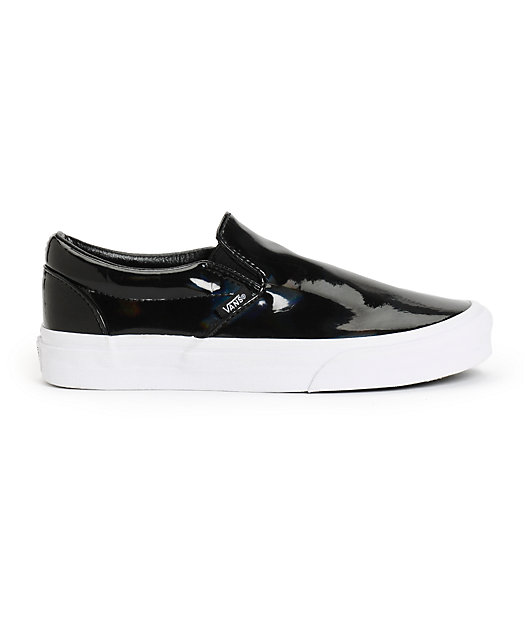patent leather slip on shoes