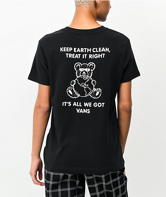 Tシャツ・カットソー [READY4NEXT] TeddyBear Artwork short sleeved Tshirt(BLACK) Black Relaxed T-shirt with teddy bear print front/back - Buy