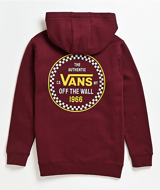 maroon vans hoodie