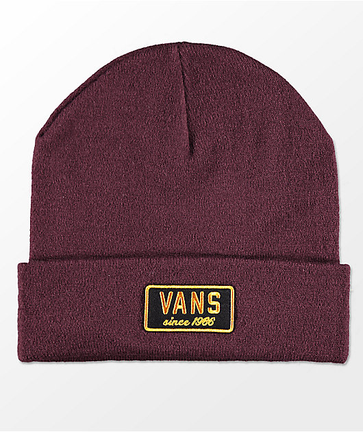 maroon vans beanie