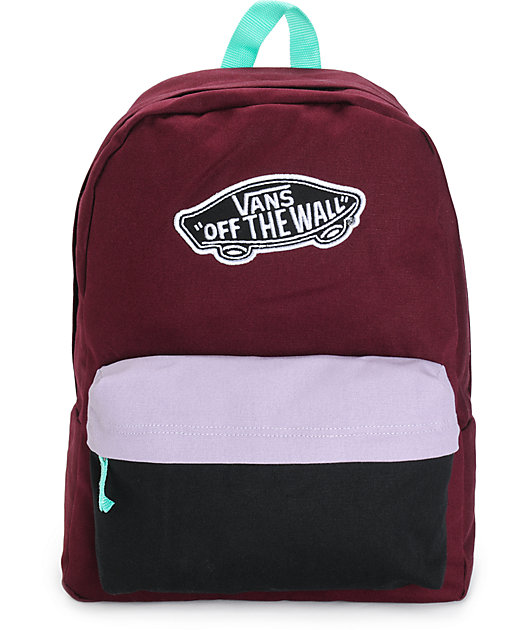 burgundy vans backpack