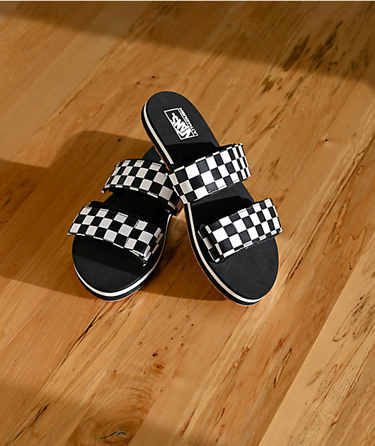 vans slides with two straps
