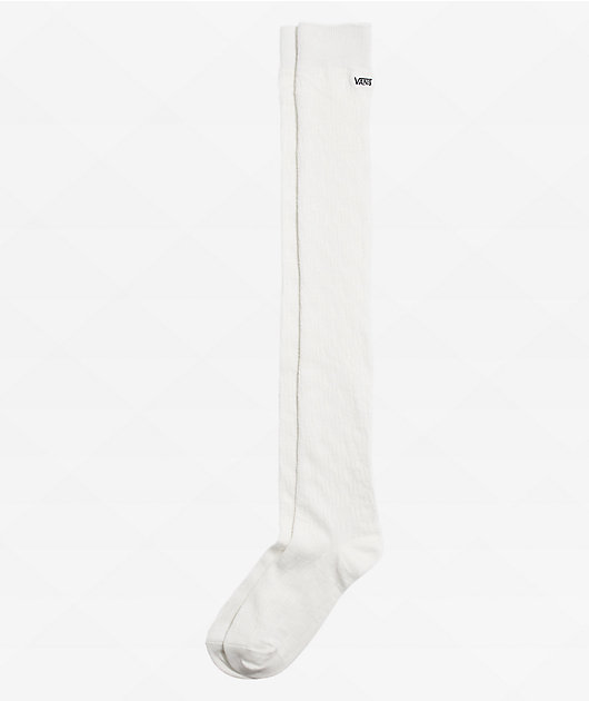 Vans Check Tall Marshmallow Crew Socks