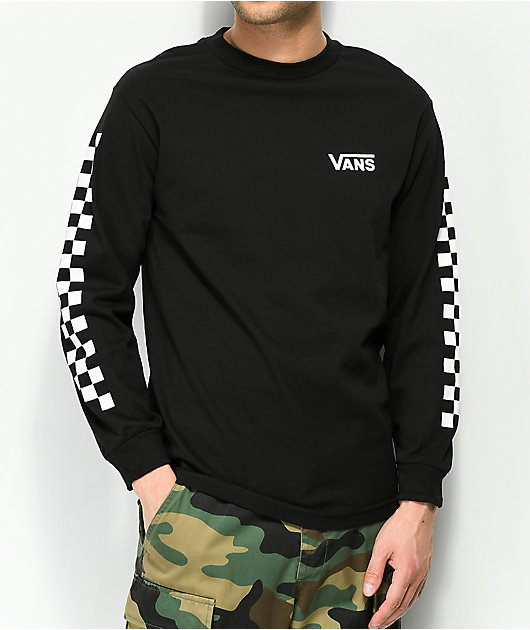 Vans Checker Black Long Sleeve T-Shirt