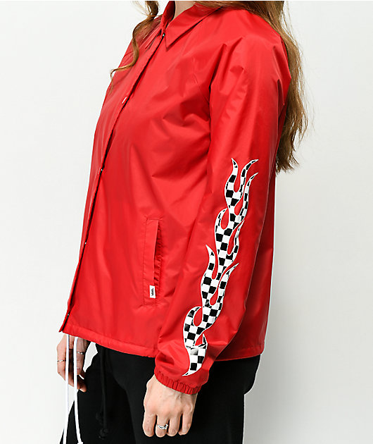 red and white vans jacket