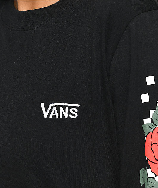 vans rose checkered shirt