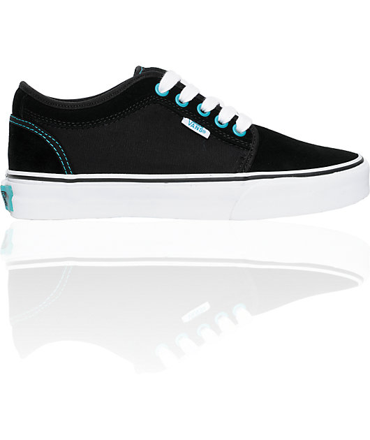 black and turquoise vans