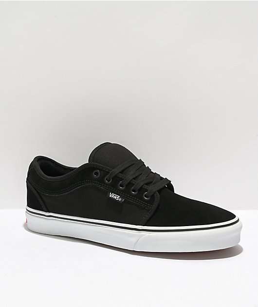 Vans Chukka Low Black & White Suede Skate Shoes | Zumiez