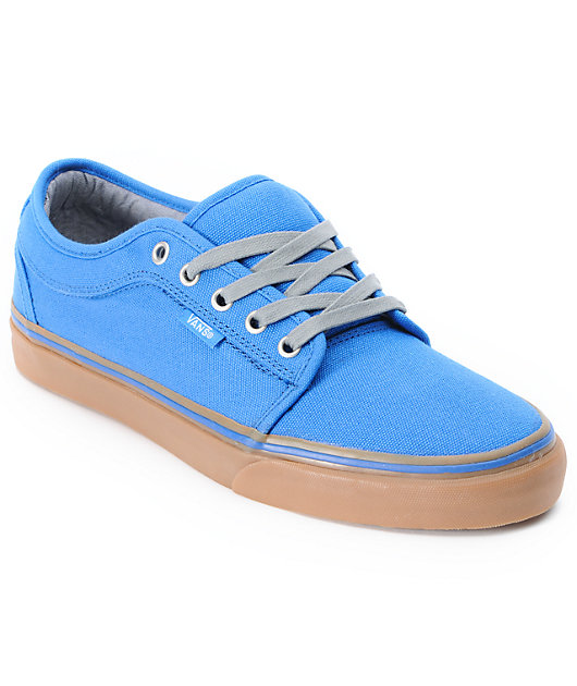 gammel Admin kommentar Vans Chukka Low Blue Canvas & Gum Skate Shoes | Zumiez