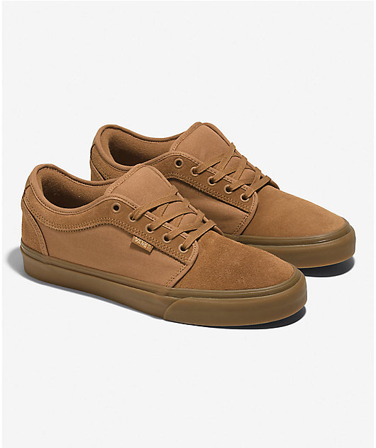 Vans Chukka Low Light Brown Gum Skate Shoes Zumiez