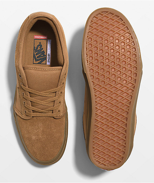 Vans Chukka Low Light Brown & Gum Skate Shoes | Zumiez