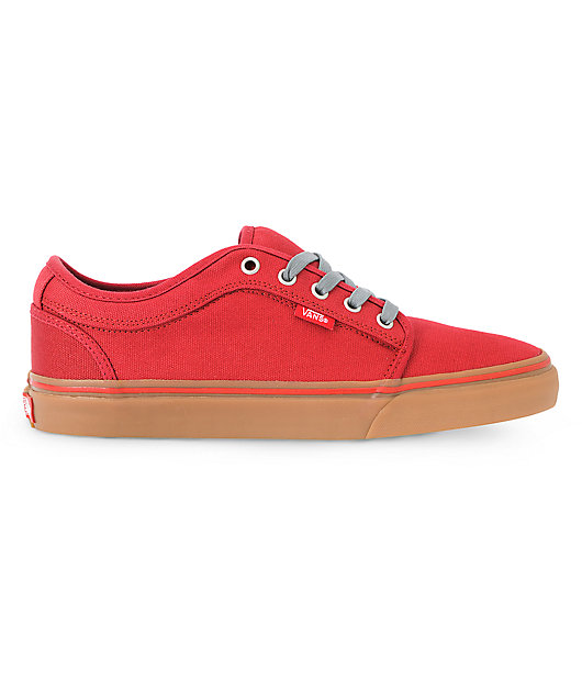 vans chukka low red gum