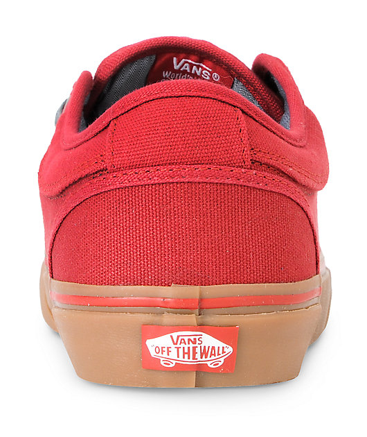 vans chukka low red gum