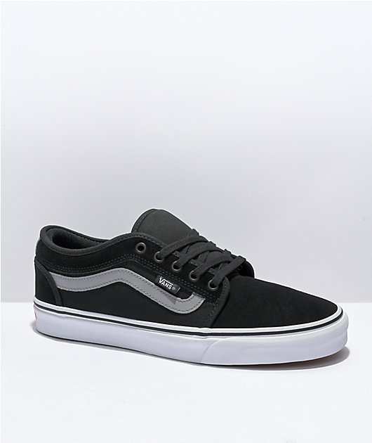 Vans Chukka Low Sidestripe Black Grey Skate Shoes Zumiez
