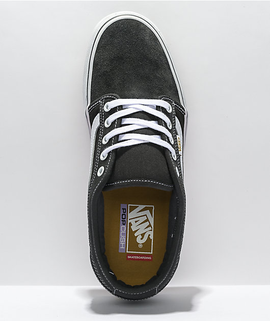 Vans Chukka Low Sidestripe Black & White Twill Skate Shoes