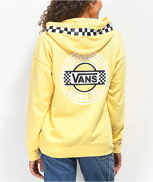 vans yellow checkered hoodie