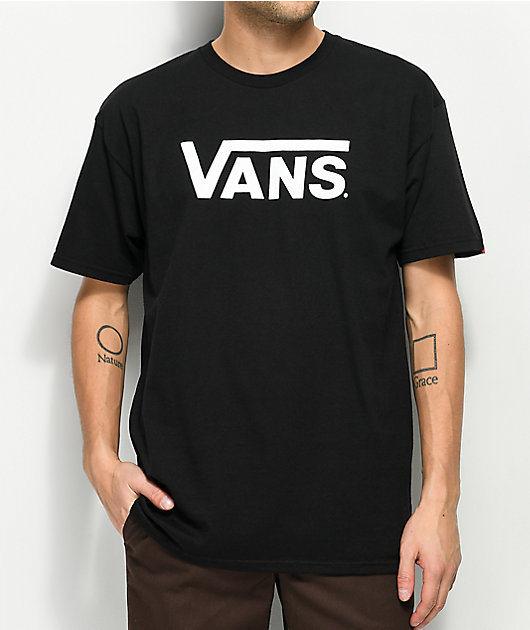 black and white vans t shirt