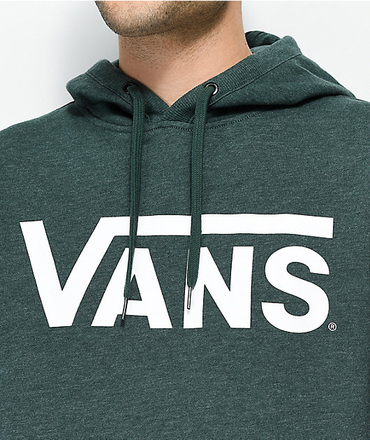 vans dark green hoodie