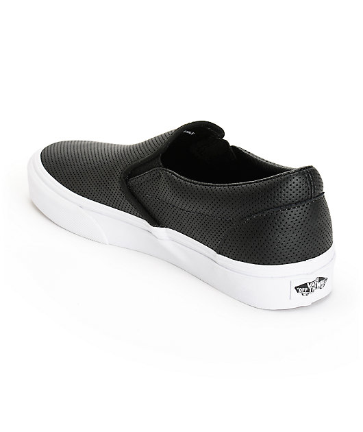 Vans Classic Perforated Leather Slip-On Shoes