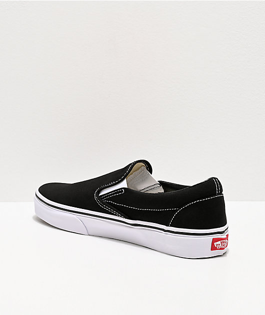 Vans Classic Slip On Black & White Shoes