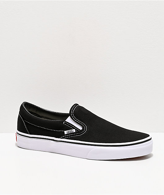 black leather vans size 6.5