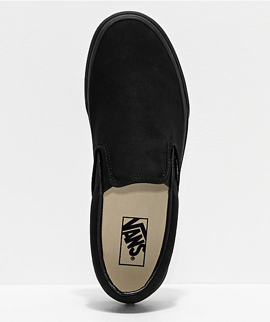 Vans Classic Slip-On Monochromatic Black Skate Shoes