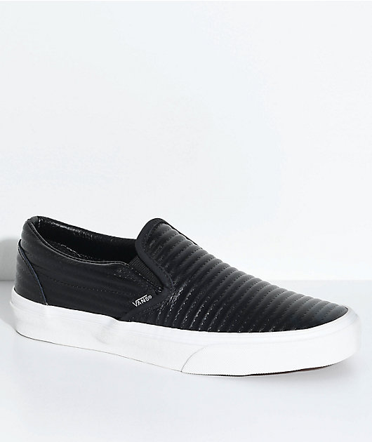 Vans Classic Slip-On Moto Leather Shoes 