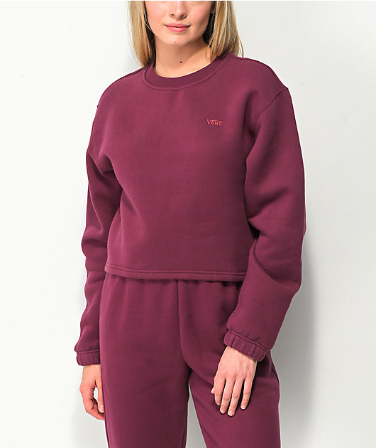 Vans ComfyCush Grape sudadera de cuello redondo y corta