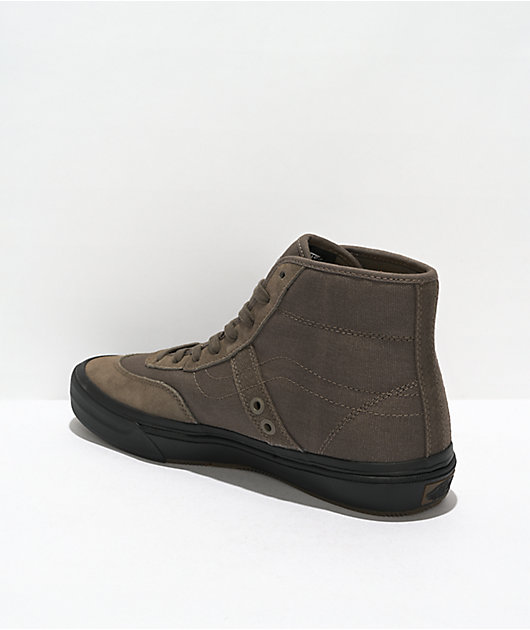 Vans Crockett High Bungee Cord & Black Skate Shoes