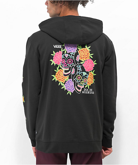 Vans Day Of The Dead Black Hoodie Zumiez