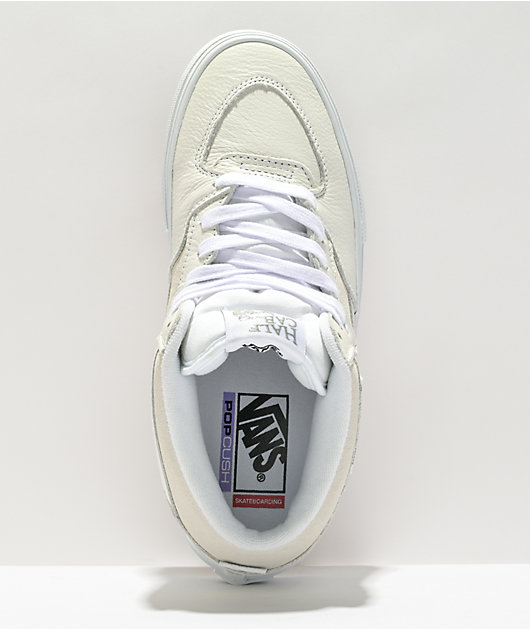 Vans Daz Skate Half Cab White Leather Skate Shoes