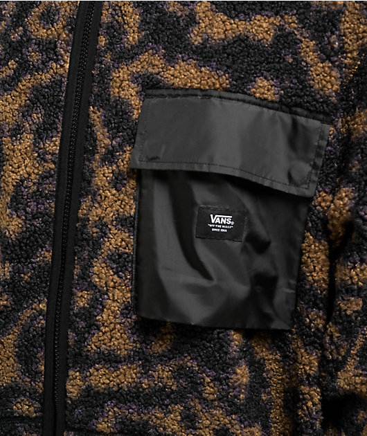 Vans Debrusk Sepia & Black Sherpa Zip Jacket