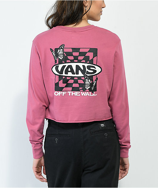 Vans Deep Root Pink Long Sleeve T Shirt Zumiez