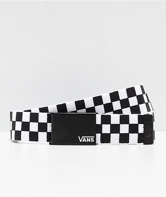 Vans Deppster Black & White Checkered Web Belt | Zumiez display picture 1