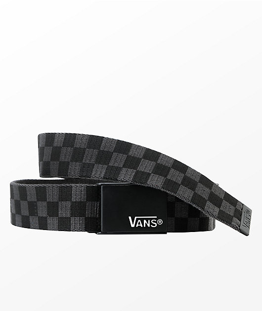 Vans Deppster Black Charcoal Checkered Belt Zumiez