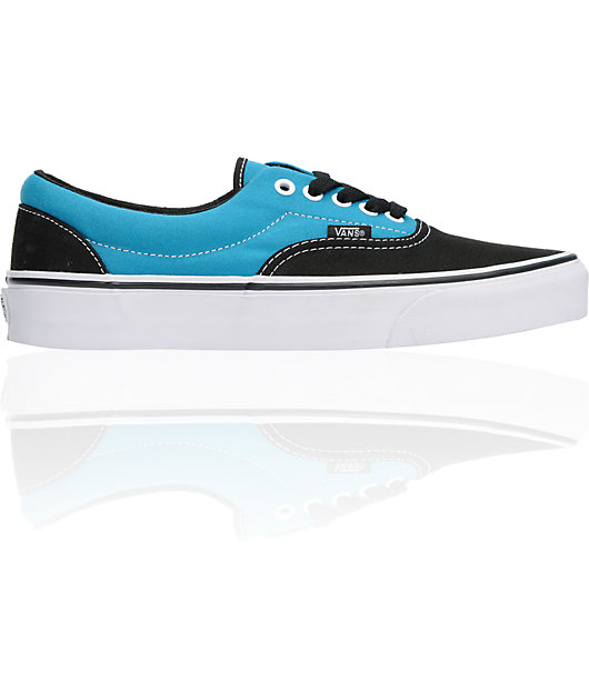 turquoise and black vans
