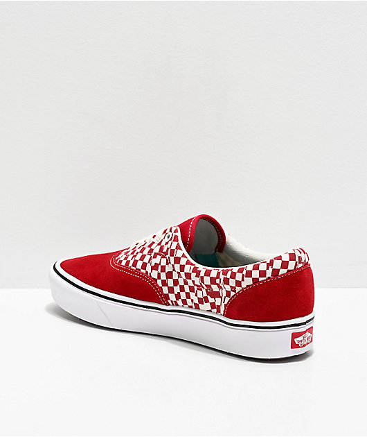 Vans Era ComfyCush Red & White Skate Shoes