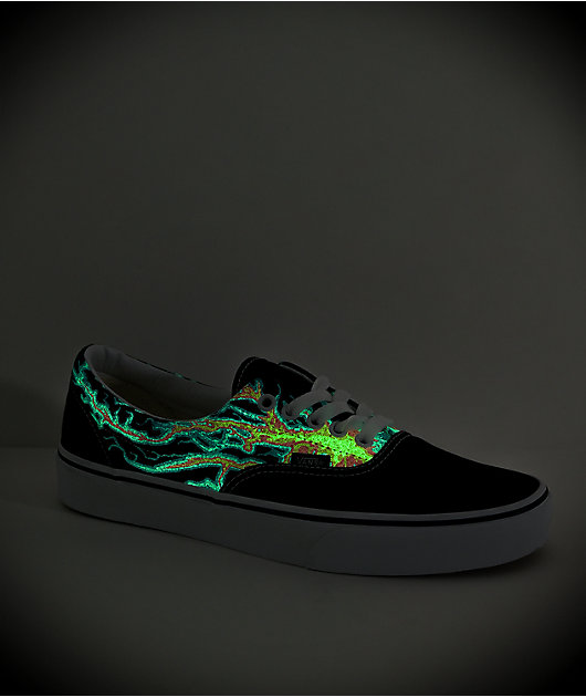 Vans Era Electric Flame Black & White Skate Shoes