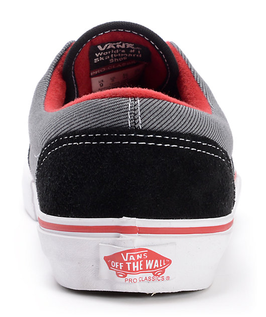 Vans Pro Black Twill & Skate Shoes |