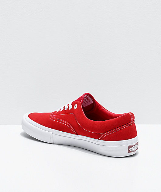 Vans Era Pro zapatos de skate de ante en rojo y blanco | Zumiez